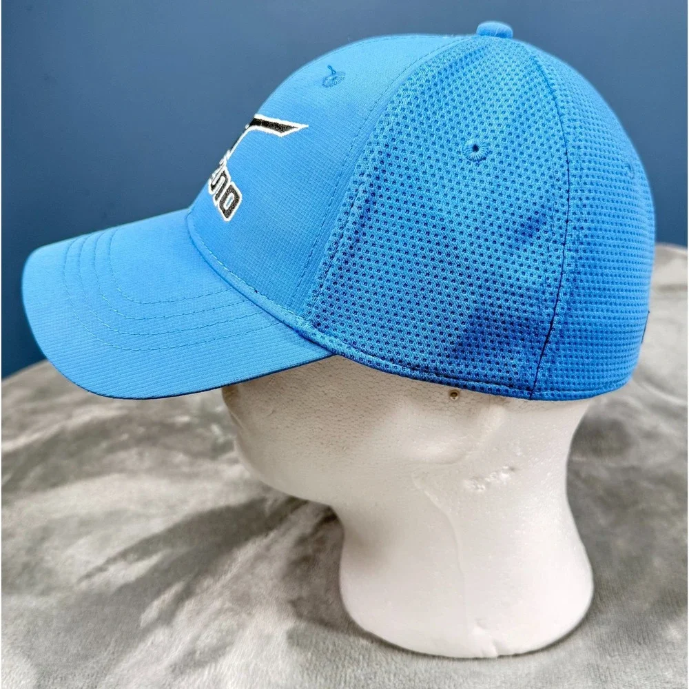 Mizuno Golf Hat Mens S/M Blue Mesh Back Snapback Performance Wear